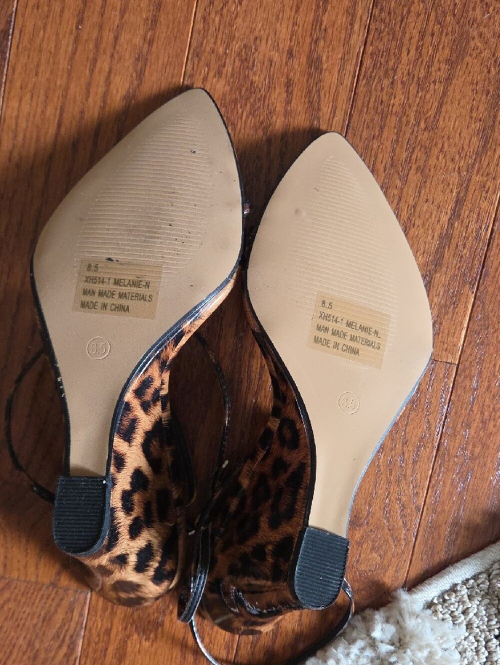 Fashion Nova Leopard-Print Strappy Wedge Heels - Brown/Black Fit Like a Sz 8 - Picture 9 of 9